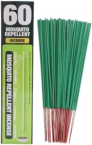 60 Mosquito Repellent Incense Sticks - Natural Citronella for Outdoor Use