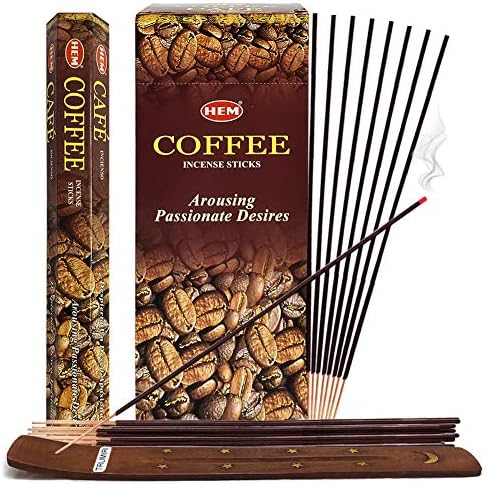 TRUMIRI Coffee Incense Sticks and Holder Bundle