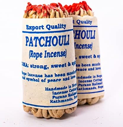 Patchouli Tibetan Organic Handmade Rope Incense - 2 Bundles 90 pcs 35 Inches
