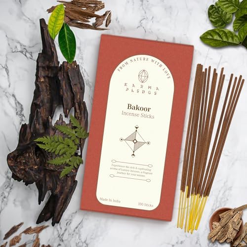 KARMAPLEDGE Bakhoor Incense Sticks 100 Count Natural Aromatic