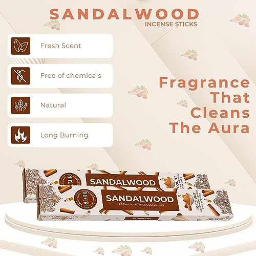 Sandalwood Incense Sticks - Dual Pack of 20