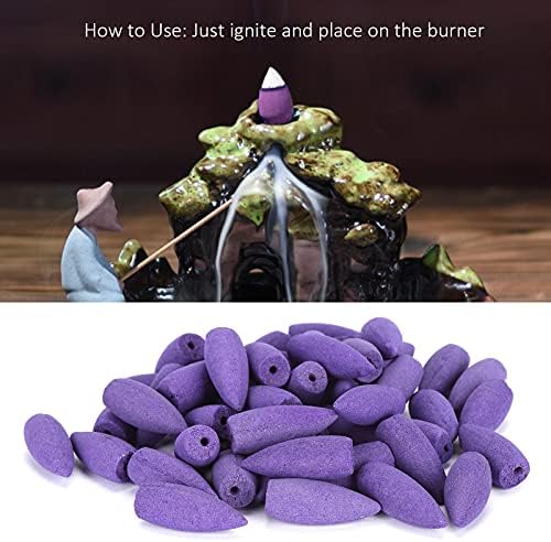 Zerodis 50Pcs Lavender Backflow Incense Cones