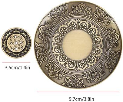Luxurious Bronze Lotus Incense Holder with 9 Holes