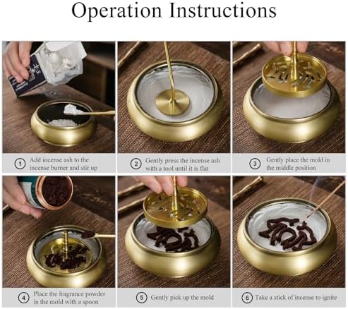 Yawlsow 17Pcs Incense Burner Kit for Meditation and Yoga