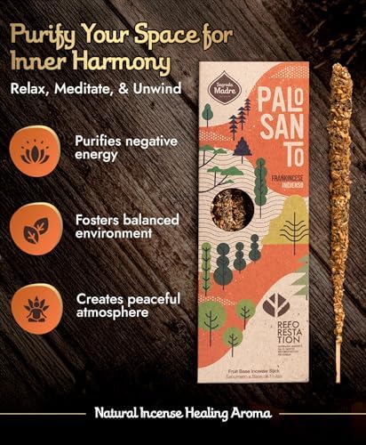 4pcs Wildly Harvested Palo Santo Incense Sticks with Frankincense