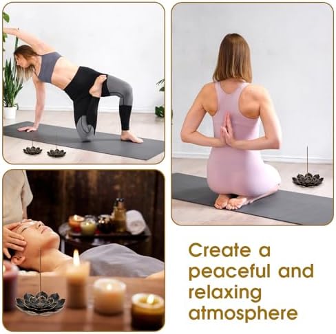 2 Pieces Brass Incense Holder Lotus Burner for Home Yoga Spa