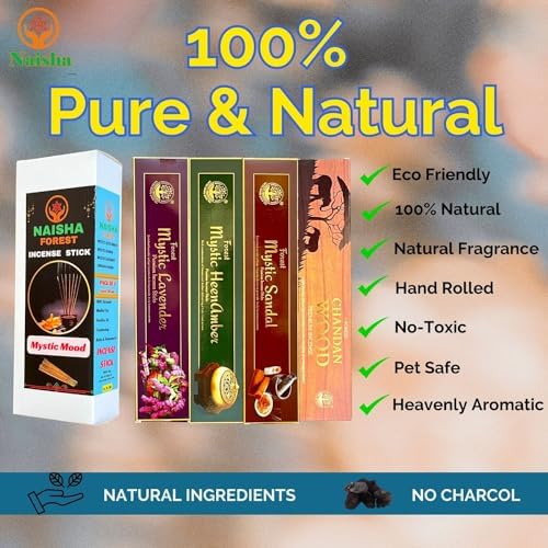Naisha Incense Sticks Set of 4 for Purification and Meditation