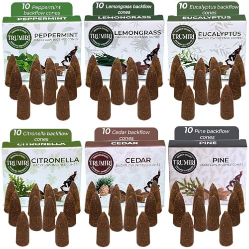 Leafy Backflow Incense Cones Variety Pack 60