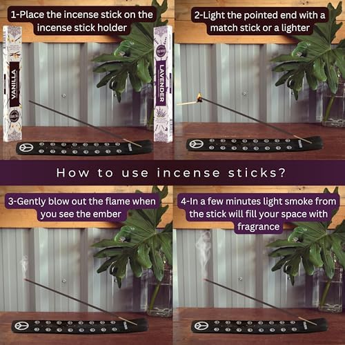 Trumiri Organic Incense Sticks - 40 Pack 20 Vanilla 20 Lavender