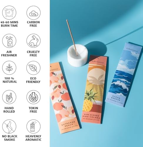 Folkulture Fall Incense Sticks with Holder Set of 6 1