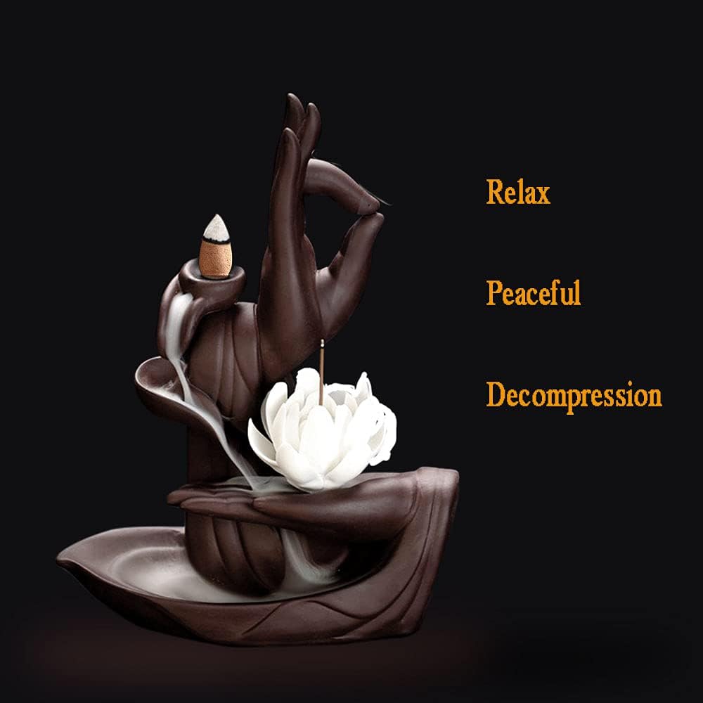 600 pcs Backflow Incense Cones for Waterfall Meditation Relaxation in 2 Bottles