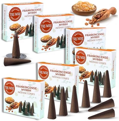 Frankincense Myrrh Incense Cones - 60 Pack