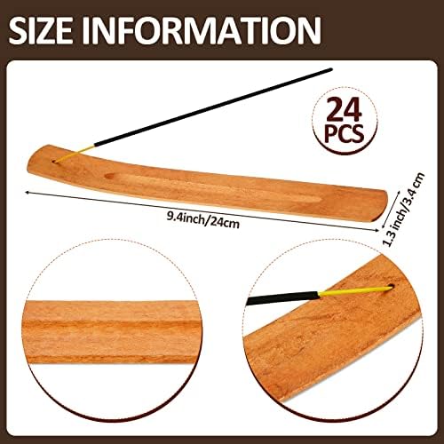 Cunhill 24pc Wooden Incense Stick Holder Set