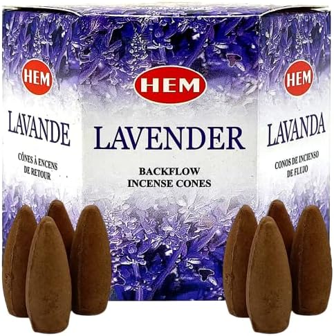 Hem Backflow Lavender Incense Cone Pack of 40