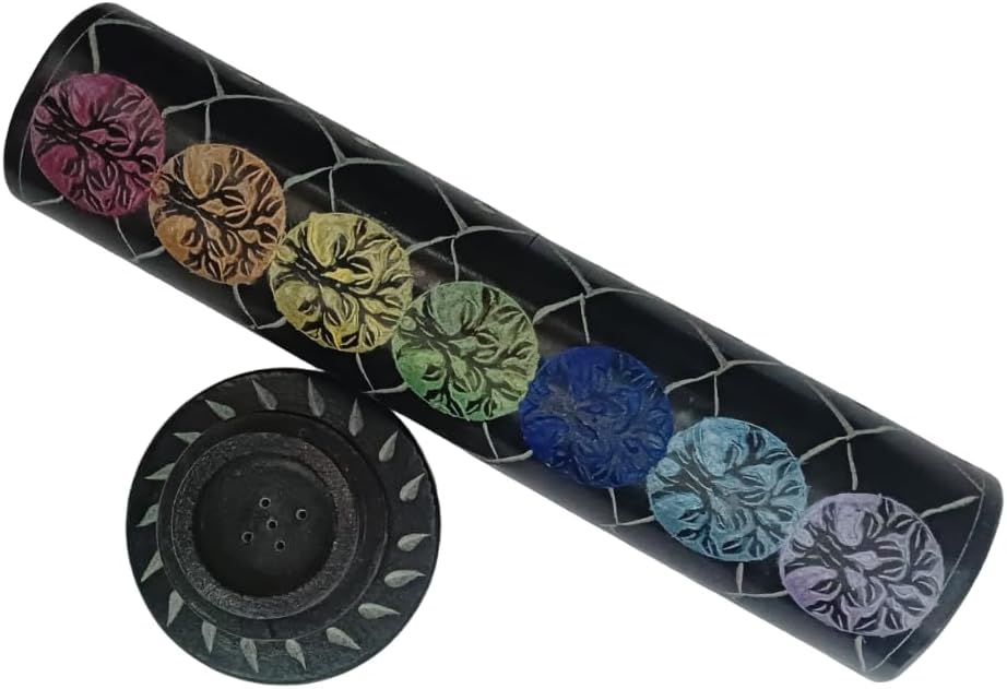 Ajuny Incense Holder Tree of Life Black Marble 105 Inch