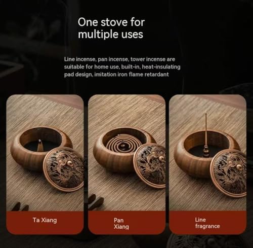 Authentic South American Walnut Incense Holder Eco-Friendly Wooden Burner