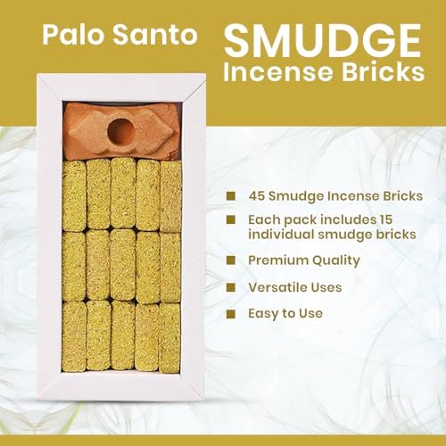 ISHOM Smudge Incense Bricks 45 Pack Combo