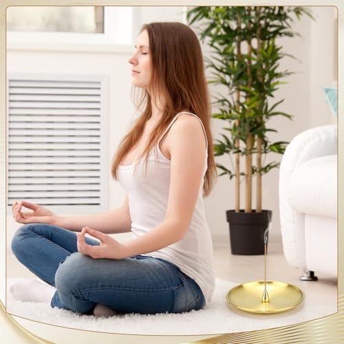 Baderke 4 in 1 Incense Burner Set 12 Pieces Brass Holder for Sticks Coils Cones and Ash Catcher