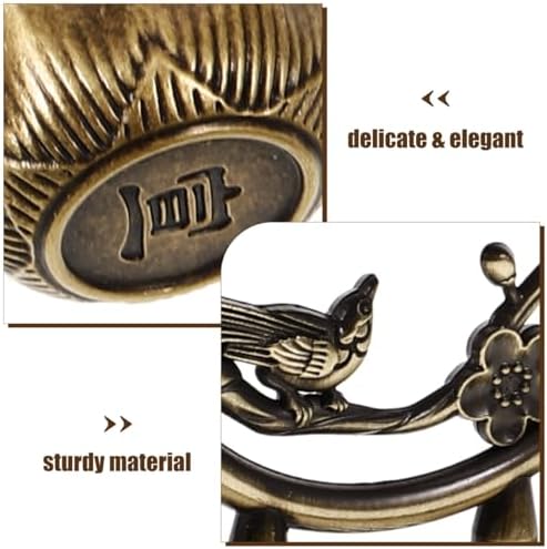 Homoyoyo Mini Hanging Incense Burner Vintage Alloy Censer with Chain Decorative Lotus Ball for Home Meditation