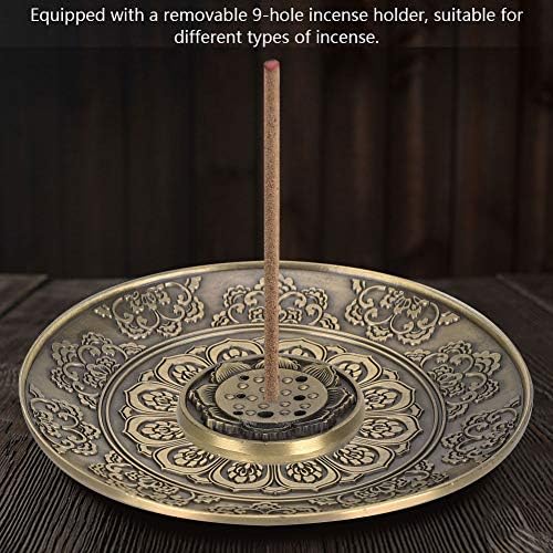 Luxurious Bronze Lotus Incense Holder with 9 Holes
