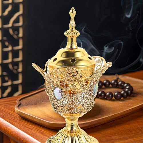 Gold Electric Incense Burner Holder for Home Decor