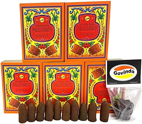 Govinda Palo Santo Sreevani Backflow Incense Cones 50 Pack