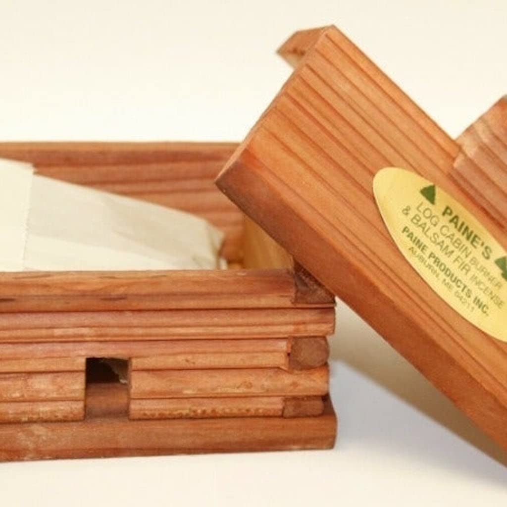 Paines Log Cabin Burner And 10 Cedar Incense Cones