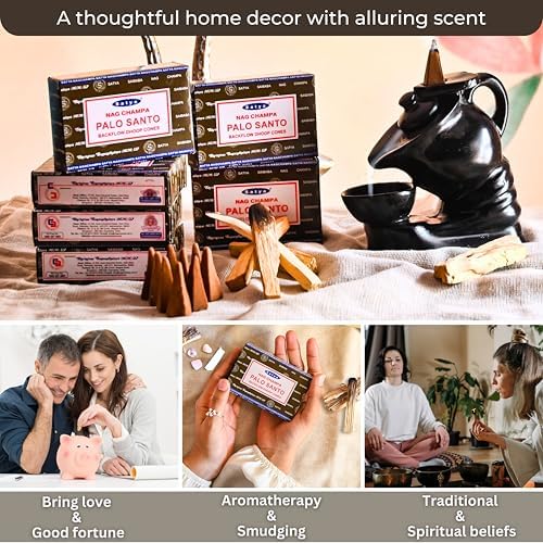 Palo Santo Backflow Incense Cones Pack of 6