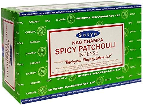 Satya Spicy Patchouli Incense Sticks Economy Pack