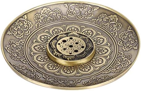 Luxurious Bronze Lotus Incense Holder with 9 Holes