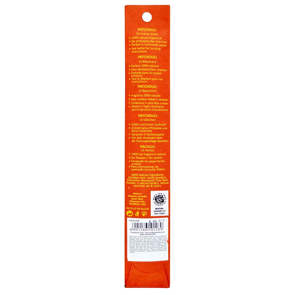 Maroma Eda Incense Patchouli 10 Count
