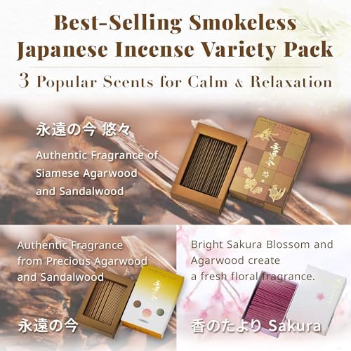Hasegawa Original Japanese Low Smoke Incense 3 Variety Pack