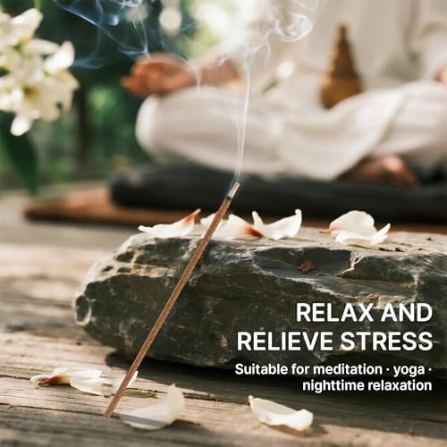 Ceoighe 210 Sticks Sandalwood Incense 6 Inch Pure Natural for Meditation and Relaxation