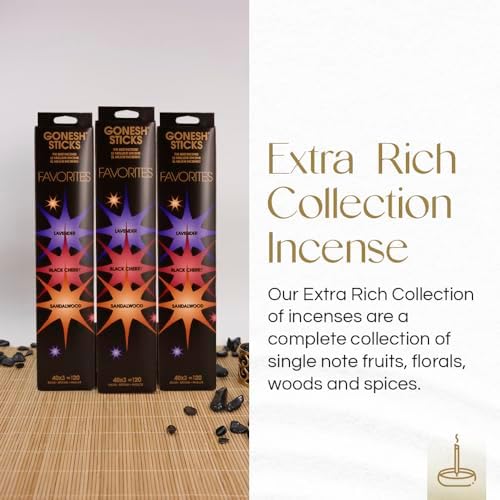 Gonesh Top 3 Extra Rich Incense Sticks 120 Pack