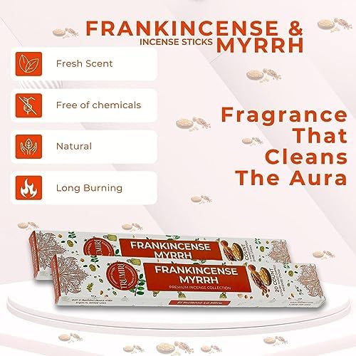 Frankincense and Myrrh Incense Sticks - 40 Sticks in Dual Pack