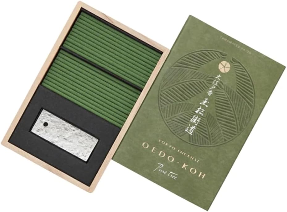 OEDO-KOH Pine Tree Incense 60 Sticks with Holder by NIPPON KODO