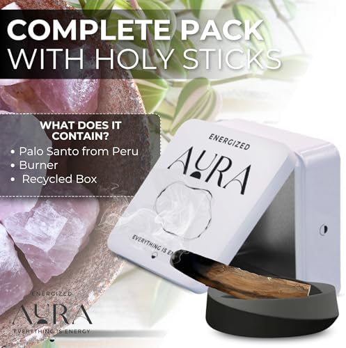 5 Palo Santo Sticks with Holder for Meditation