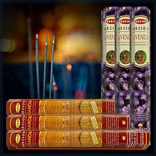 TRUMIRI Lavender and Sandalwood Incense Sticks With Holder Bundle