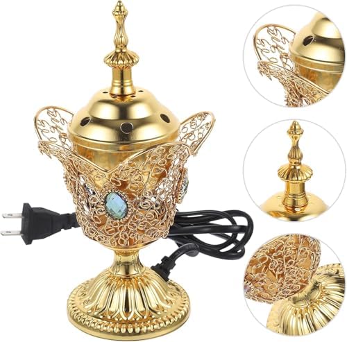 Gold Electric Incense Burner Holder for Home Decor
