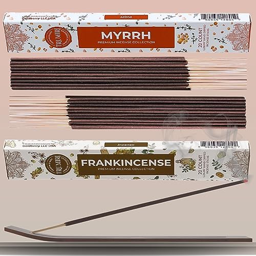 Trumiri Incense Sticks - 40 Pack 20 Frankincense 20 Myrrh