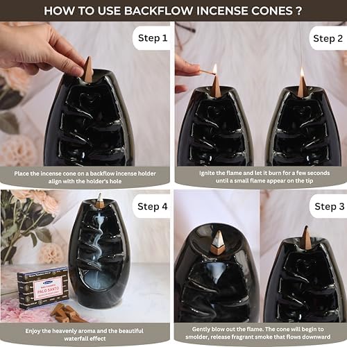 Palo Santo Backflow Incense Cones Pack of 6