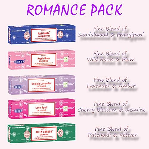 Satya Nag Champa Incense Sticks 5 Pack Romance