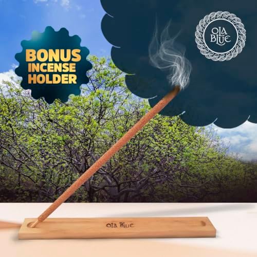 OLA BLUE Palo Santo Incense Sticks 12 Pack with Holder
