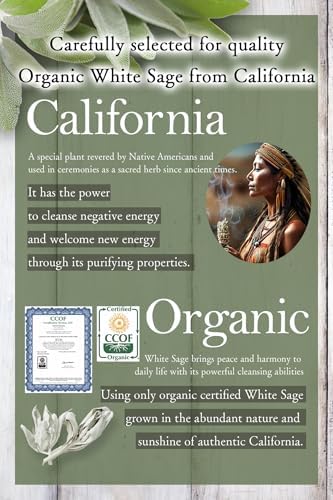 White Sage Incense Sticks 30pcs Organic for Meditation and Relaxation