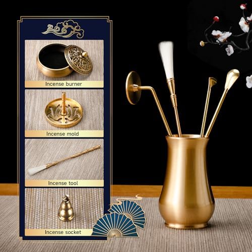 RE RELIURE Chinese Incense Burner Kit with Powder and Charcoal