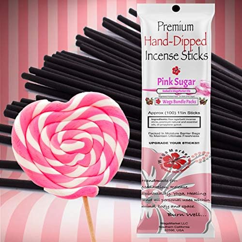 WagsMarket Premium Hand Dipped Incense Sticks Pink Sugar