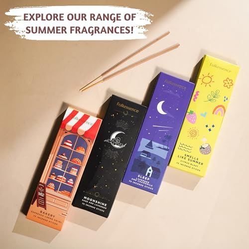 Folkulture Organic Incense Sticks for Meditation Pack of 75 8 Long