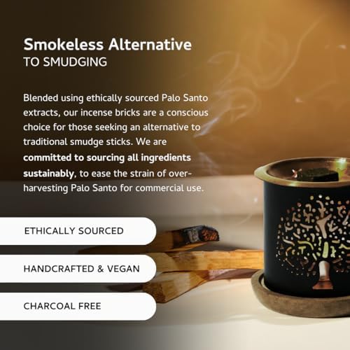 Aromafume Palo Santo Incense Bricks with Snowflake Burner