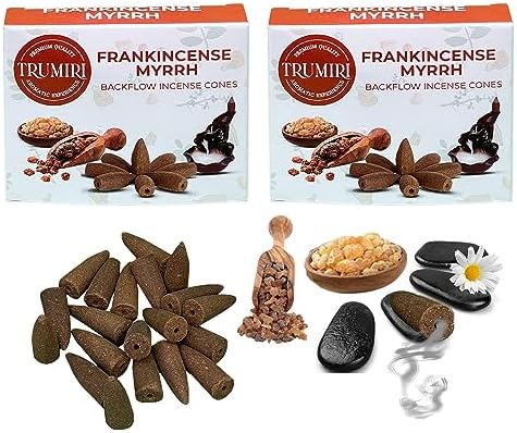 Frankincense Myrrh Backflow Incense - 20 Cones Dual Pack