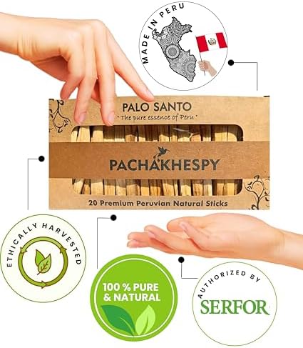 Pachakahespy Premium Palo Santo Sticks 20 Pack